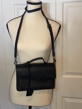 Boktier Authenticated Small Cobble Hill Black Pebble Leather Crossbody Purse Ba